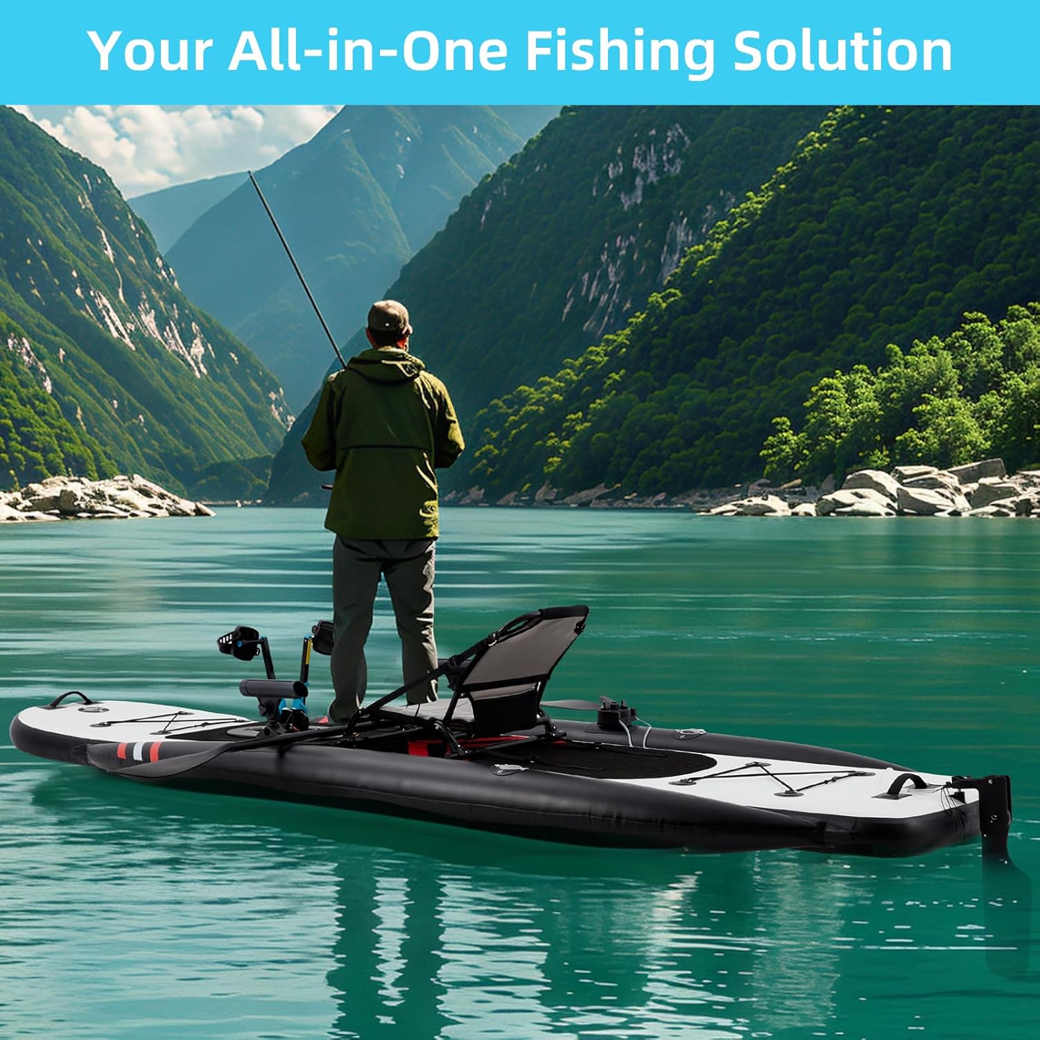 12ft Premium PVC Inflatable Fi - Fishing Kayak Inflatable review and price