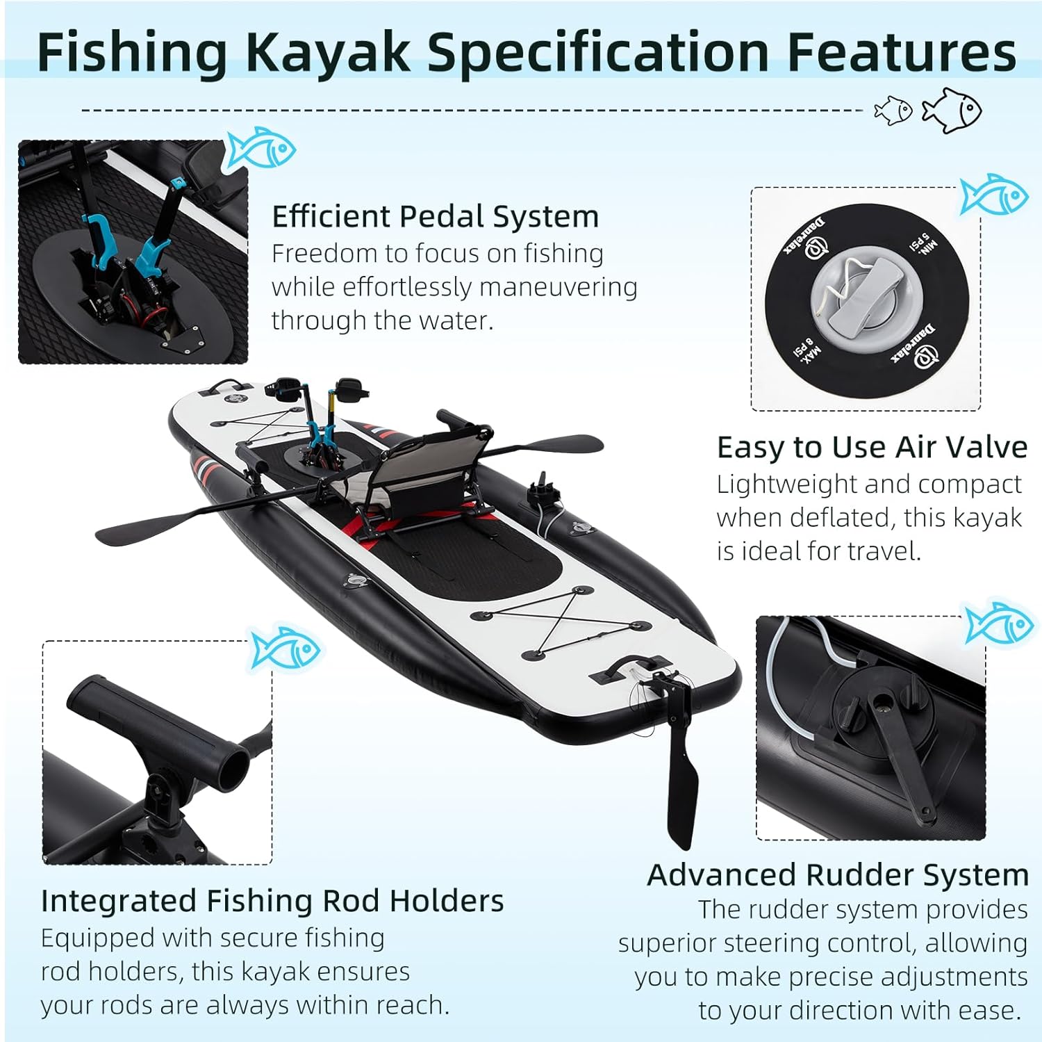 12ft Premium PVC Inflatable Fi - Fishing Kayak Inflatable review and price
